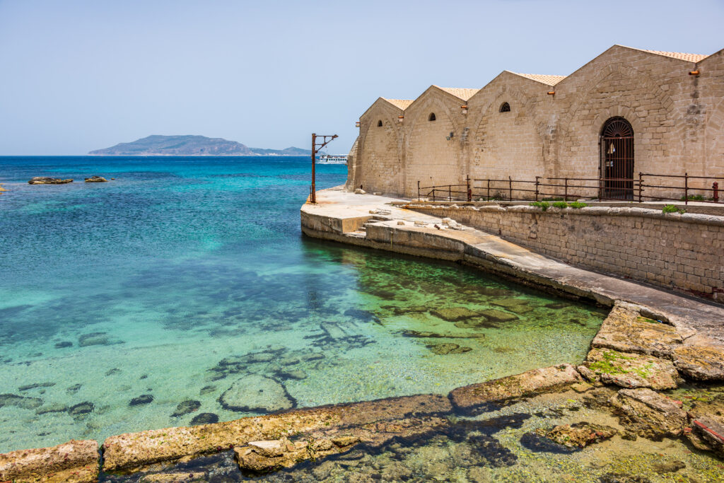 Stabilimento Florio, factory dedicated to the tuna fish, in Favignana, one of the Aegadian Islands, Sicily